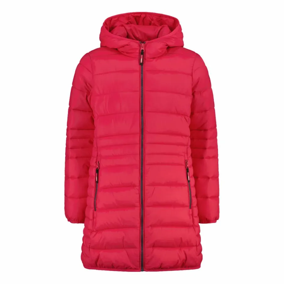 CMP Giacche E Piumini^Piumino lungo da bambina con cappuccio taffeta