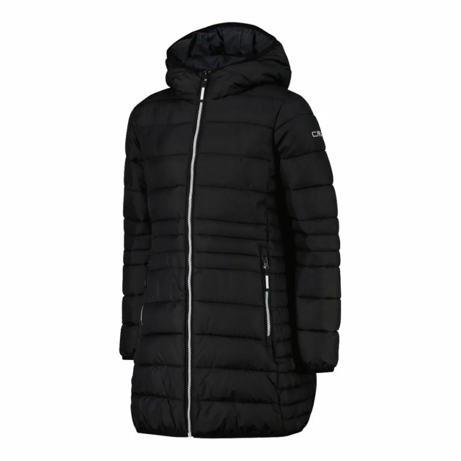 CMP Giacche E Piumini^Piumino lungo da bambina con cappuccio taffeta
