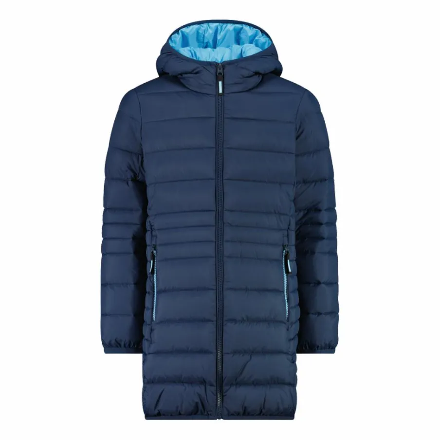 CMP Giacche E Piumini^Piumino lungo da bambina con cappuccio taffeta