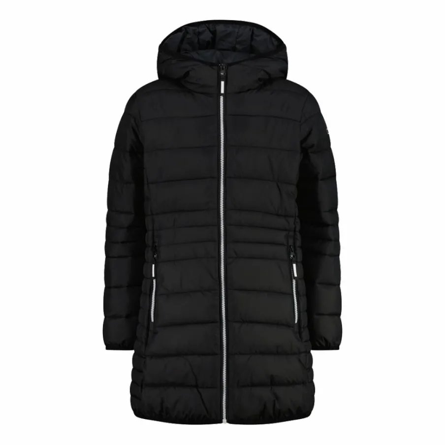 CMP Giacche E Piumini^Piumino lungo da bambina con cappuccio taffeta