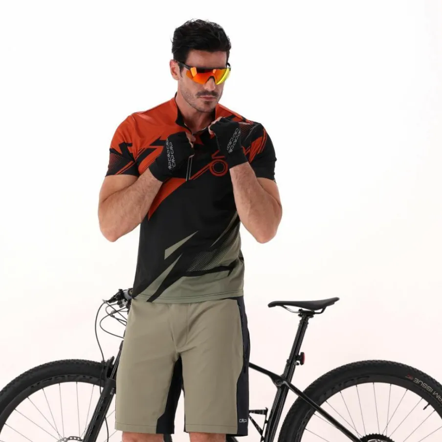 Uomo CMP Polo E T-Shirt^T-shirt da ciclismo da uomo con taschino sul retro