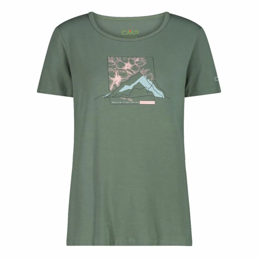 Donna CMP Polo E T-Shirt^T-shirt da donna in Bamboo con stampa floreale