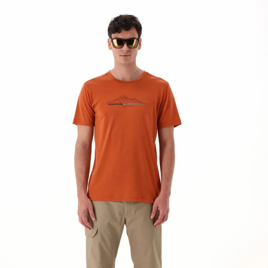 Uomo CMP Polo E T-Shirt^T-shirt in Performance Merino da uomo