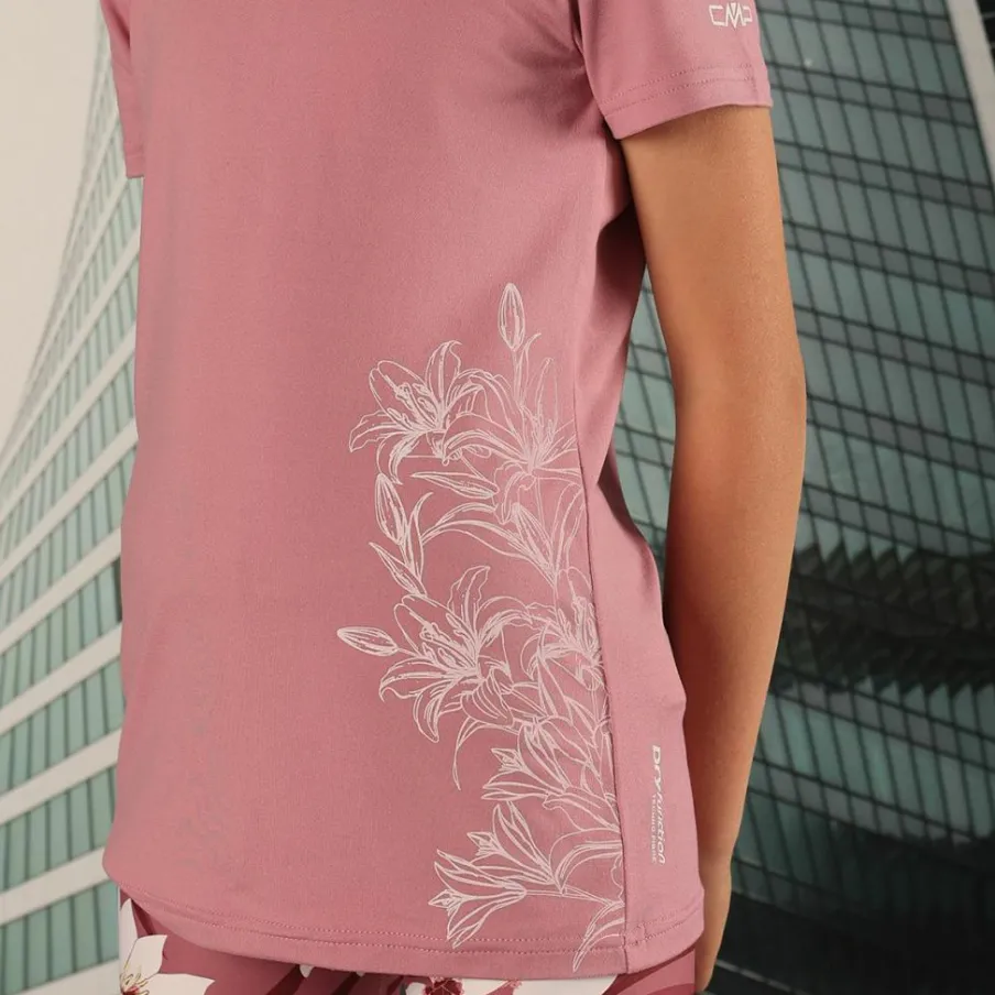 CMP T-Shirt^T-shirt in tessuto tecnico con stampa sul fronte da bambina