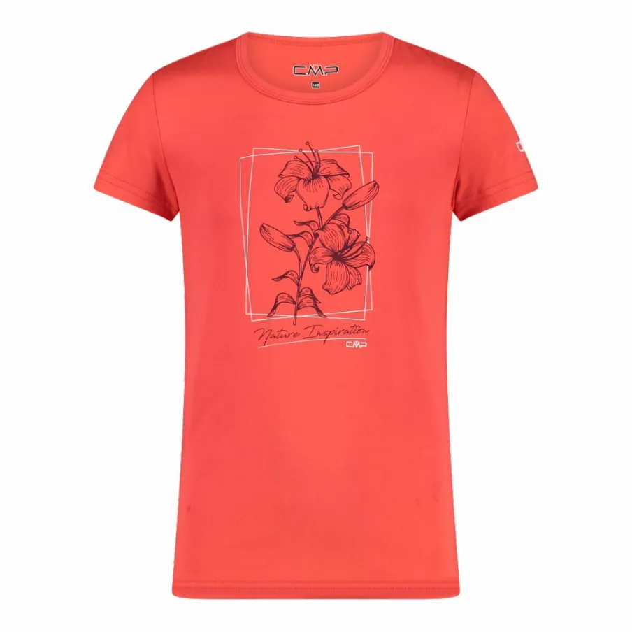 CMP T-Shirt^T-shirt in tessuto tecnico con stampa sul fronte da bambina