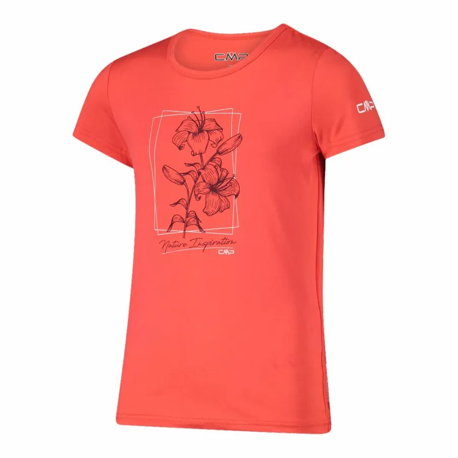 CMP T-Shirt^T-shirt in tessuto tecnico con stampa sul fronte da bambina