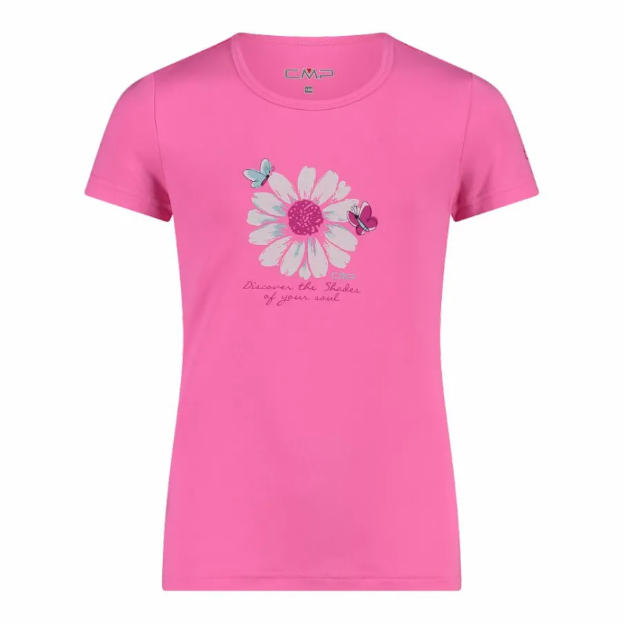 CMP T-Shirt^T-shirt in tessuto tecnico con stampa sul fronte da bambina