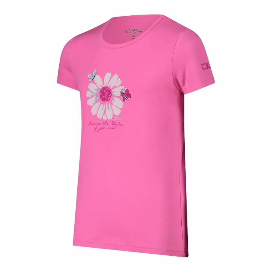 CMP T-Shirt^T-shirt in tessuto tecnico con stampa sul fronte da bambina