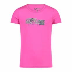CMP T-Shirt^T-shirt in tessuto tecnico con stampa sul fronte da bambina