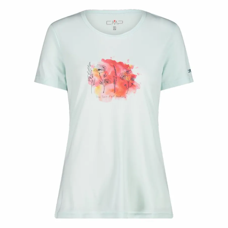 Donna CMP Polo E T-Shirt^T-shirt piquet con stampa sul fronte da donna