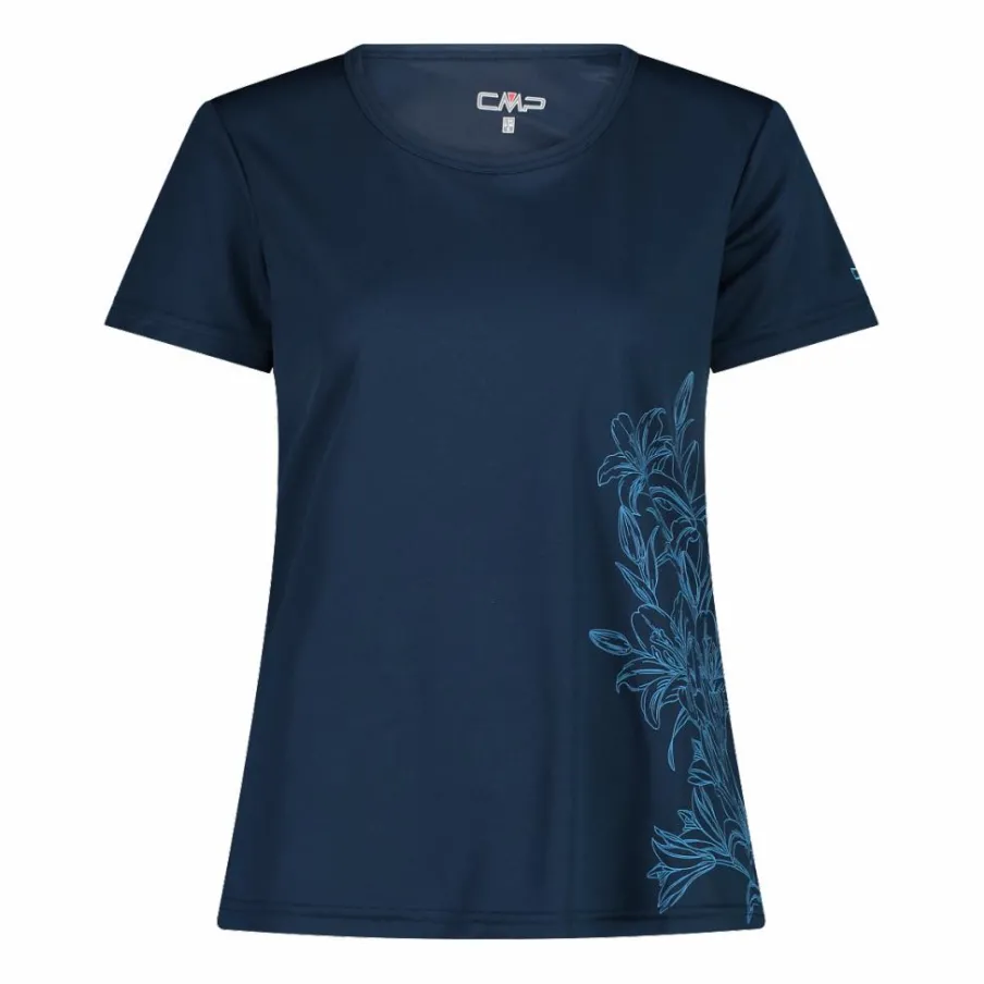 Donna CMP Polo E T-Shirt^T-shirt piquet con stampa sul fronte da donna