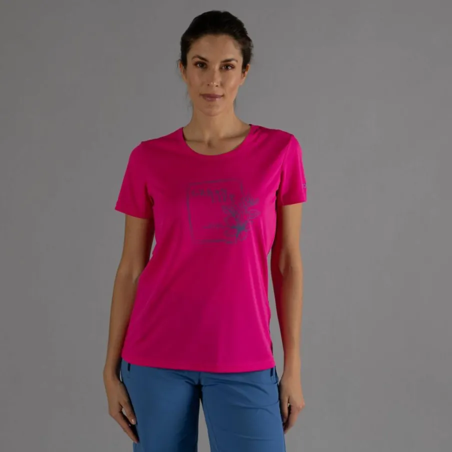 Donna CMP Polo E T-Shirt^T-shirt piquet con stampa sul fronte da donna