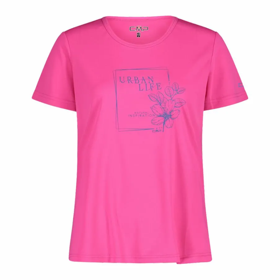 Donna CMP Polo E T-Shirt^T-shirt piquet con stampa sul fronte da donna