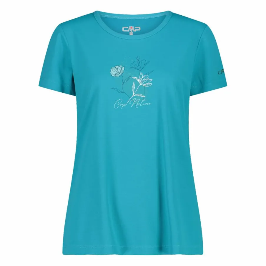 Donna CMP Polo E T-Shirt^T-shirt piquet con stampa sul fronte da donna