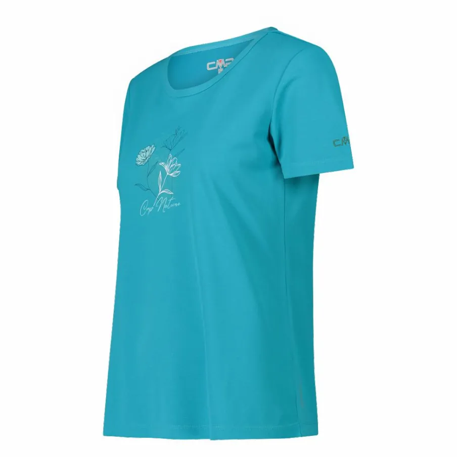 Donna CMP Polo E T-Shirt^T-shirt piquet con stampa sul fronte da donna