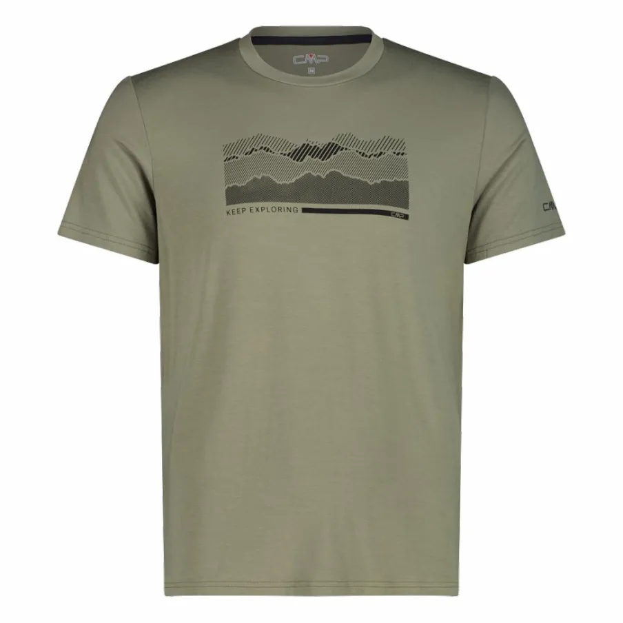 Uomo CMP Polo E T-Shirt^T-shirt stampata in bamboo