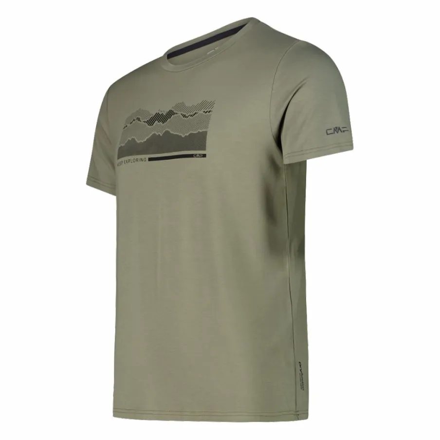 Uomo CMP Polo E T-Shirt^T-shirt stampata in bamboo