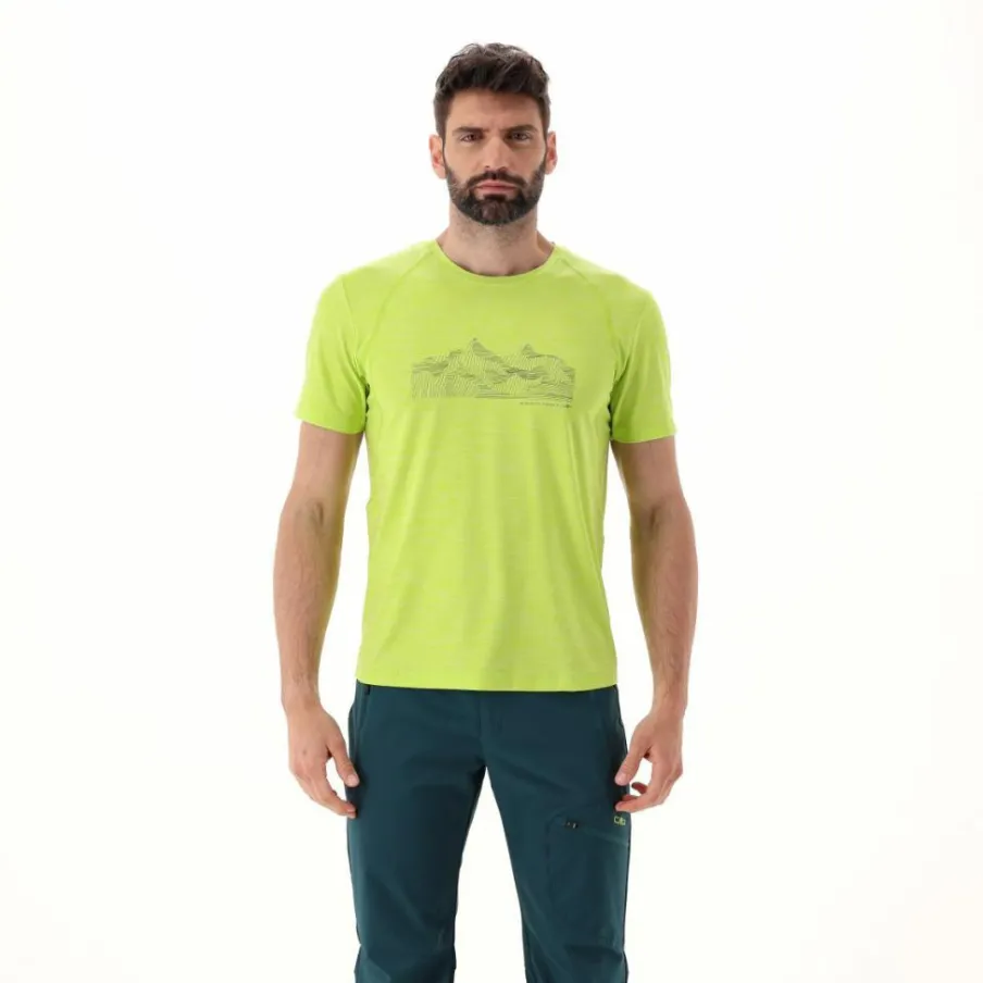 Uomo CMP Polo E T-Shirt^T-shirt stampata in jersey stretch