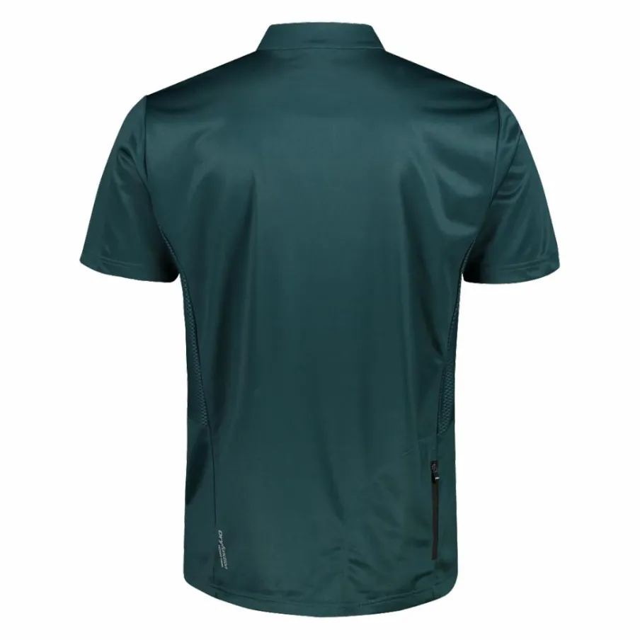 Uomo CMP Polo E T-Shirt^T-Shirt tecnica a mezza zip con taschino da ciclismo da Uomo