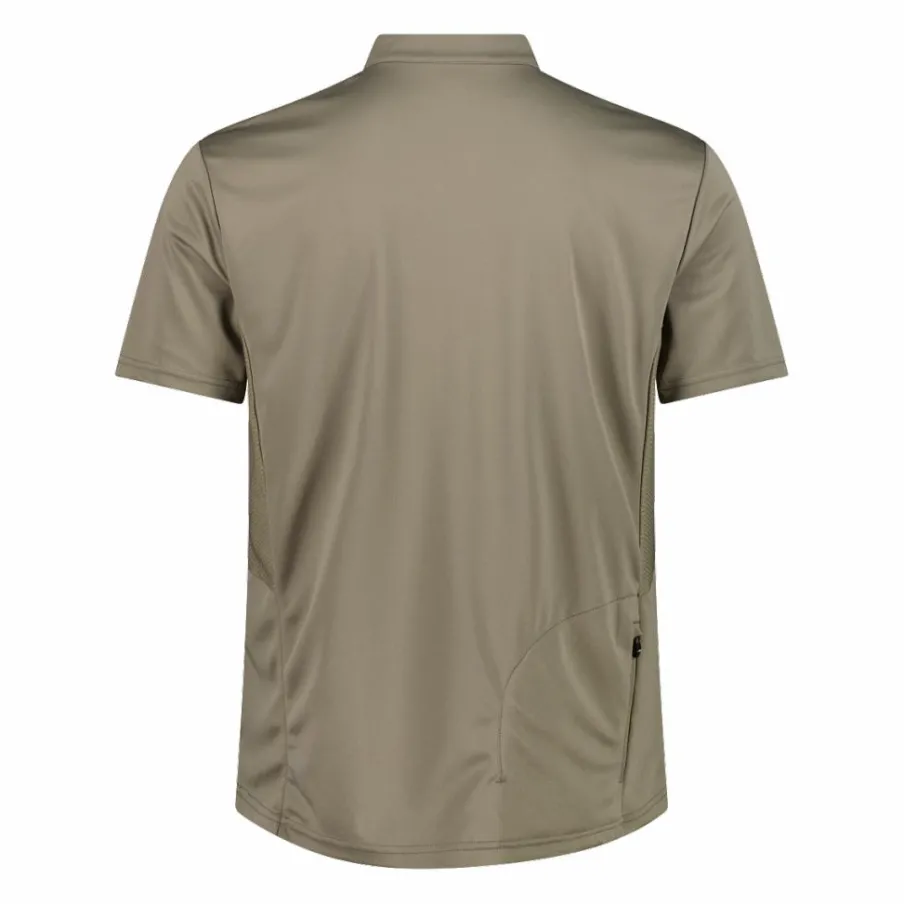 Uomo CMP Polo E T-Shirt^T-Shirt tecnica a mezza zip con taschino da ciclismo da Uomo