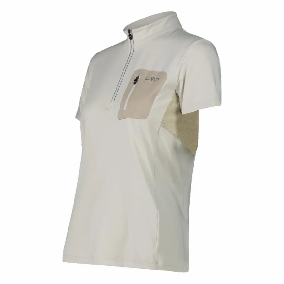 Donna CMP Polo E T-Shirt^T-Shirt tecnica a mezza zip con taschino da ciclismo da Donna