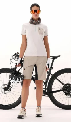 Donna CMP Polo E T-Shirt^T-Shirt tecnica a mezza zip con taschino da ciclismo da Donna
