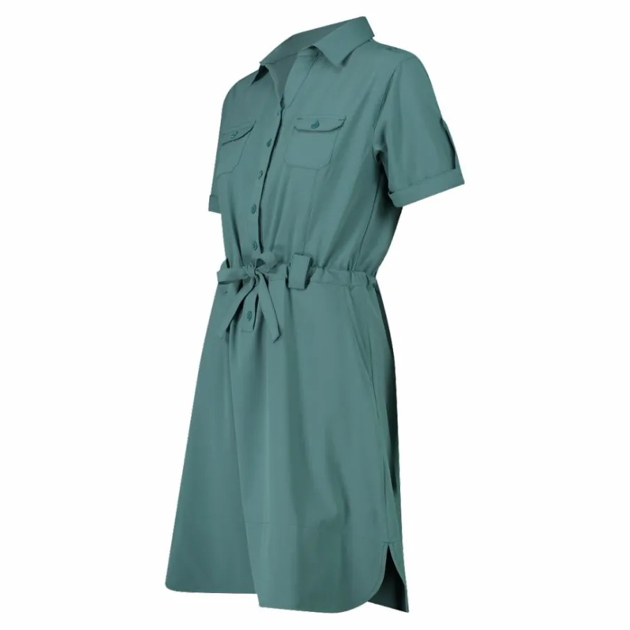 Donna CMP Gonne E Vestiti^Vestito da donna con collo a polo in tessuto stretch